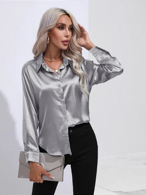 Satinhemd İm Stylischen Design