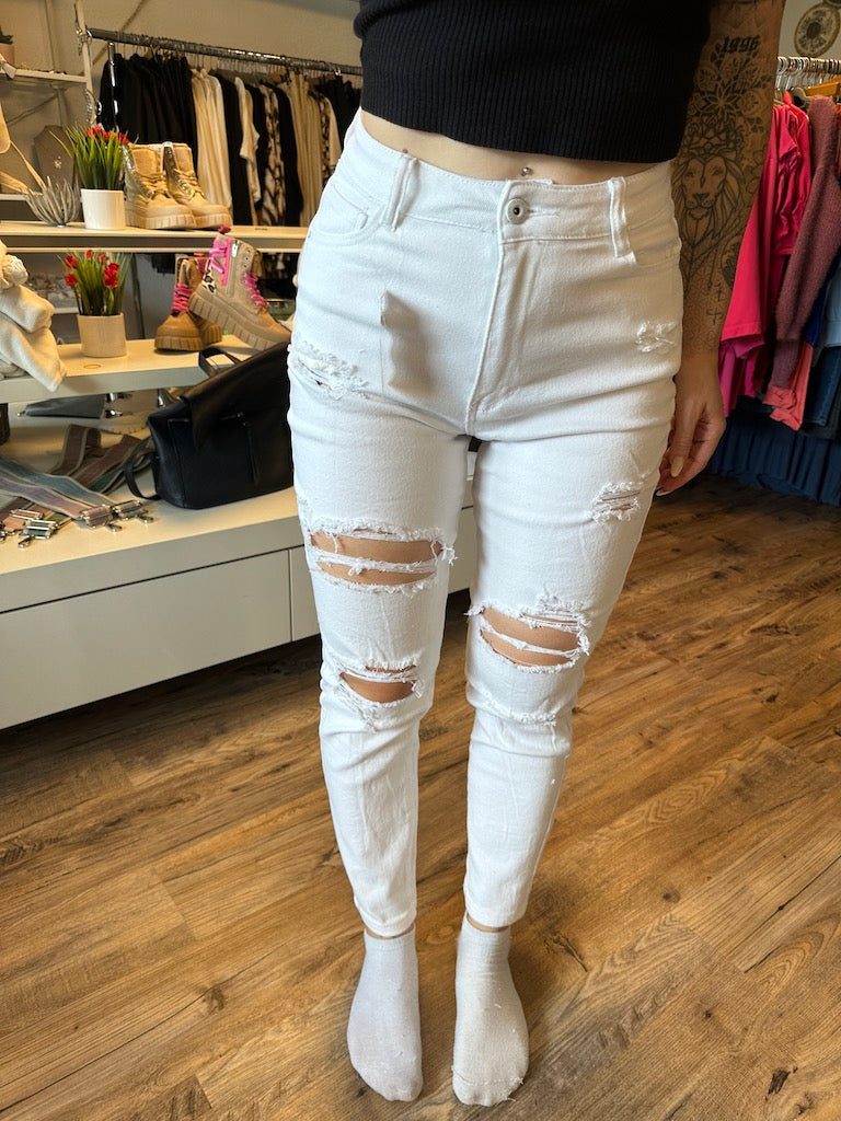 Stylische Hose Mit Ripp-Details