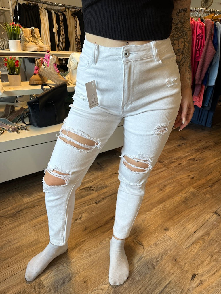 Stylische Hose Mit Ripp-Details