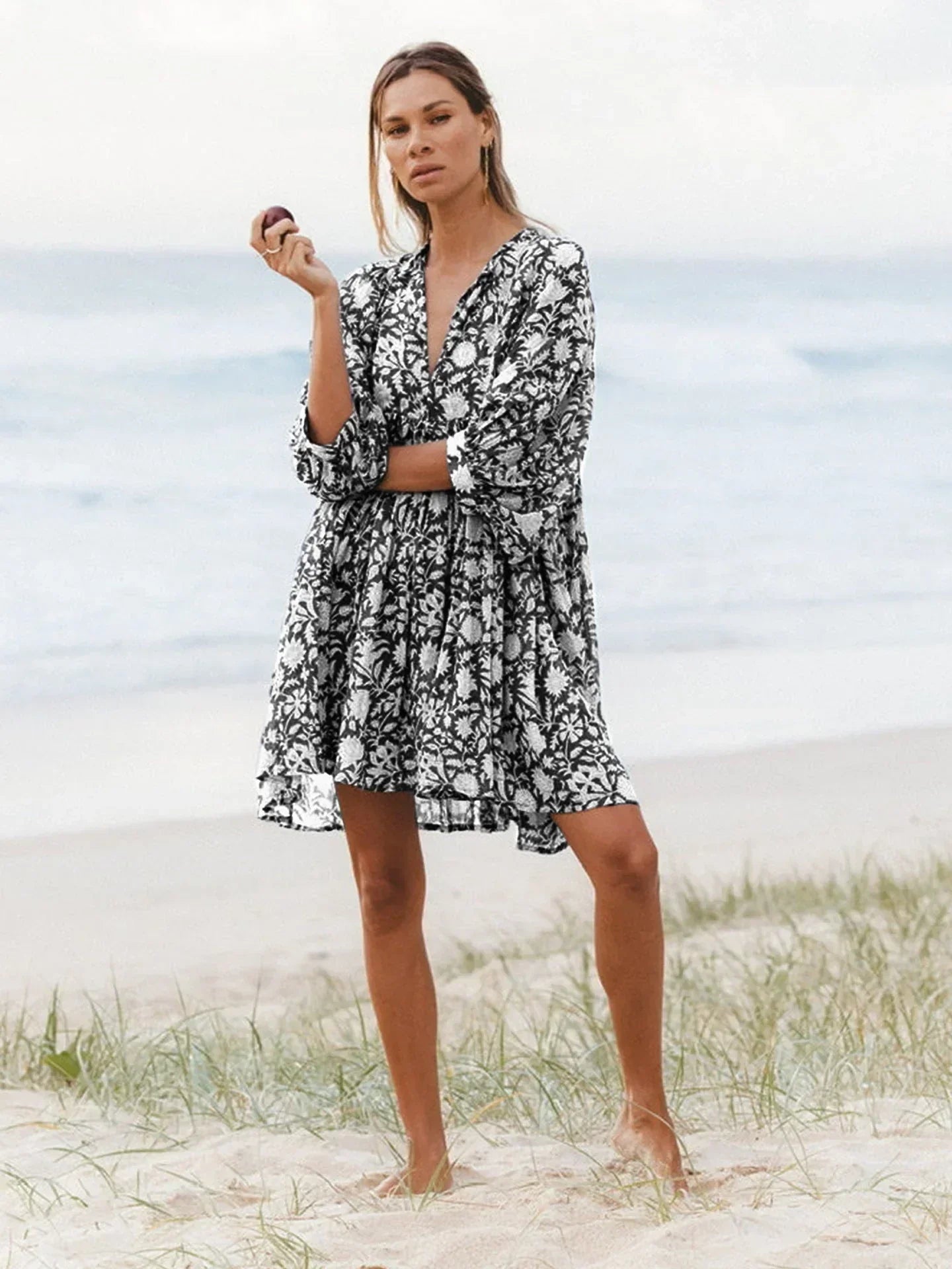 Sommer-Minikleid Mit Bohemian-Muster