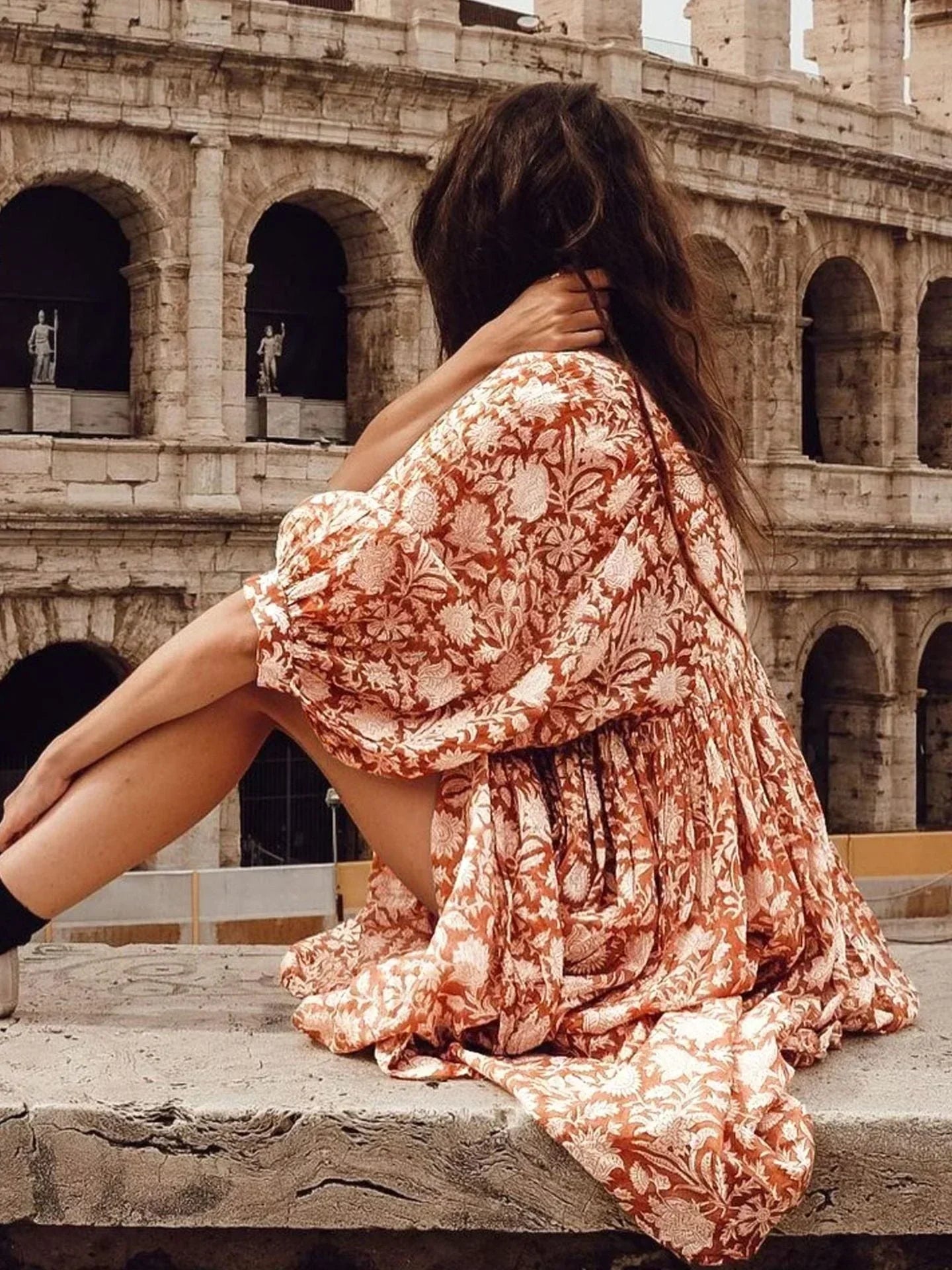 Sommer-Minikleid Mit Bohemian-Muster