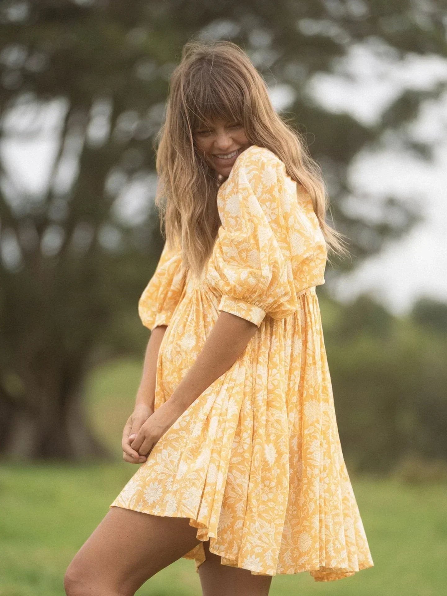 Sommer-Minikleid Mit Bohemian-Muster