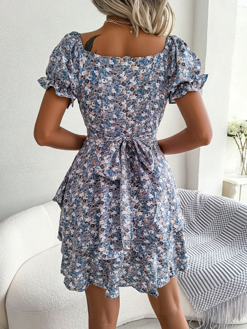 Elegantes Midikleid Mit Blumendruck