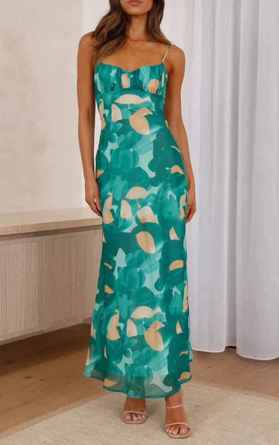 Gemustertes Midikleid