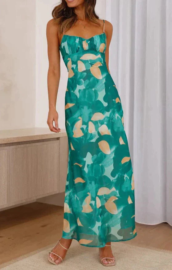 Gemustertes Midikleid
