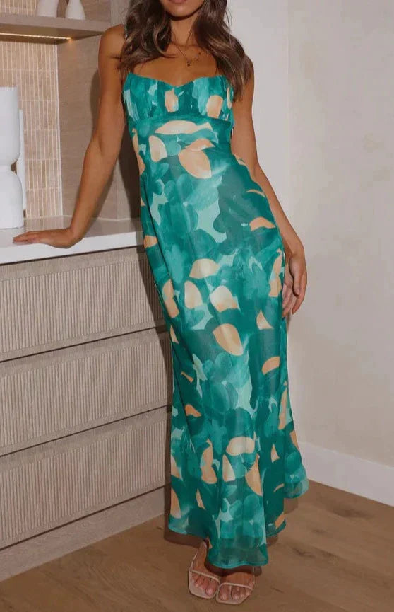 Gemustertes Midikleid
