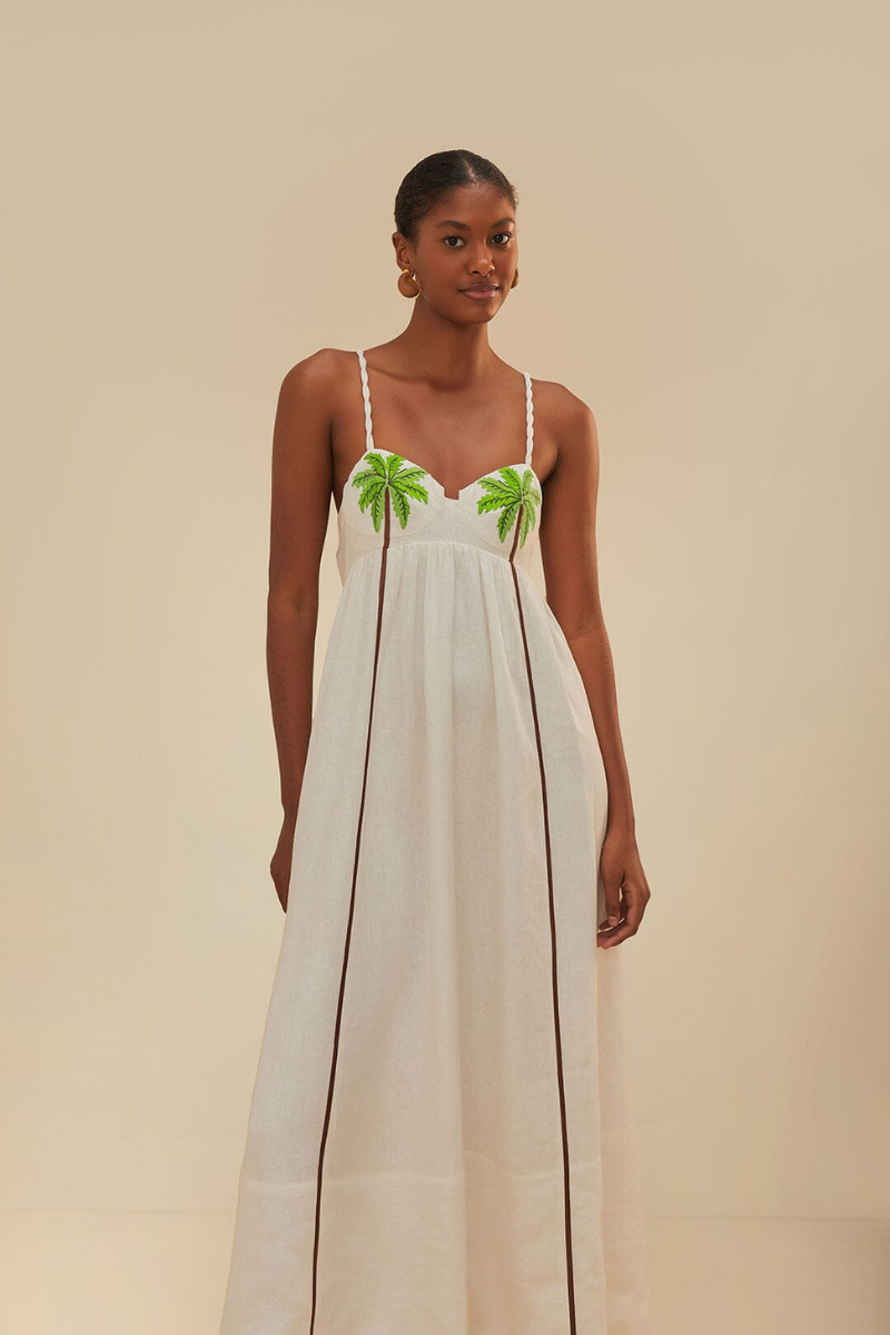 Cocktail Tree Gemustertes, Schickes, Langes Sommerkleid