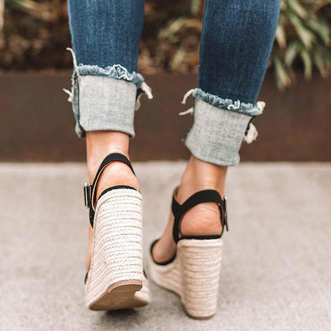 Elegante Sommer Plateau Sandalen