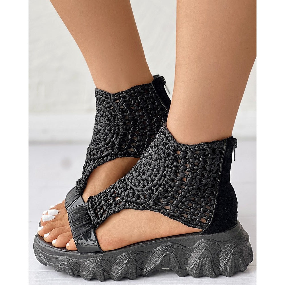 Elegante Stricksandalen