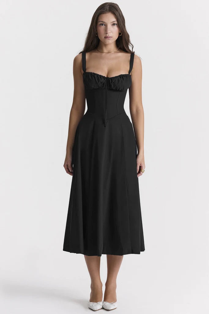 Kleid Mit Blumen-Corsagenmuster