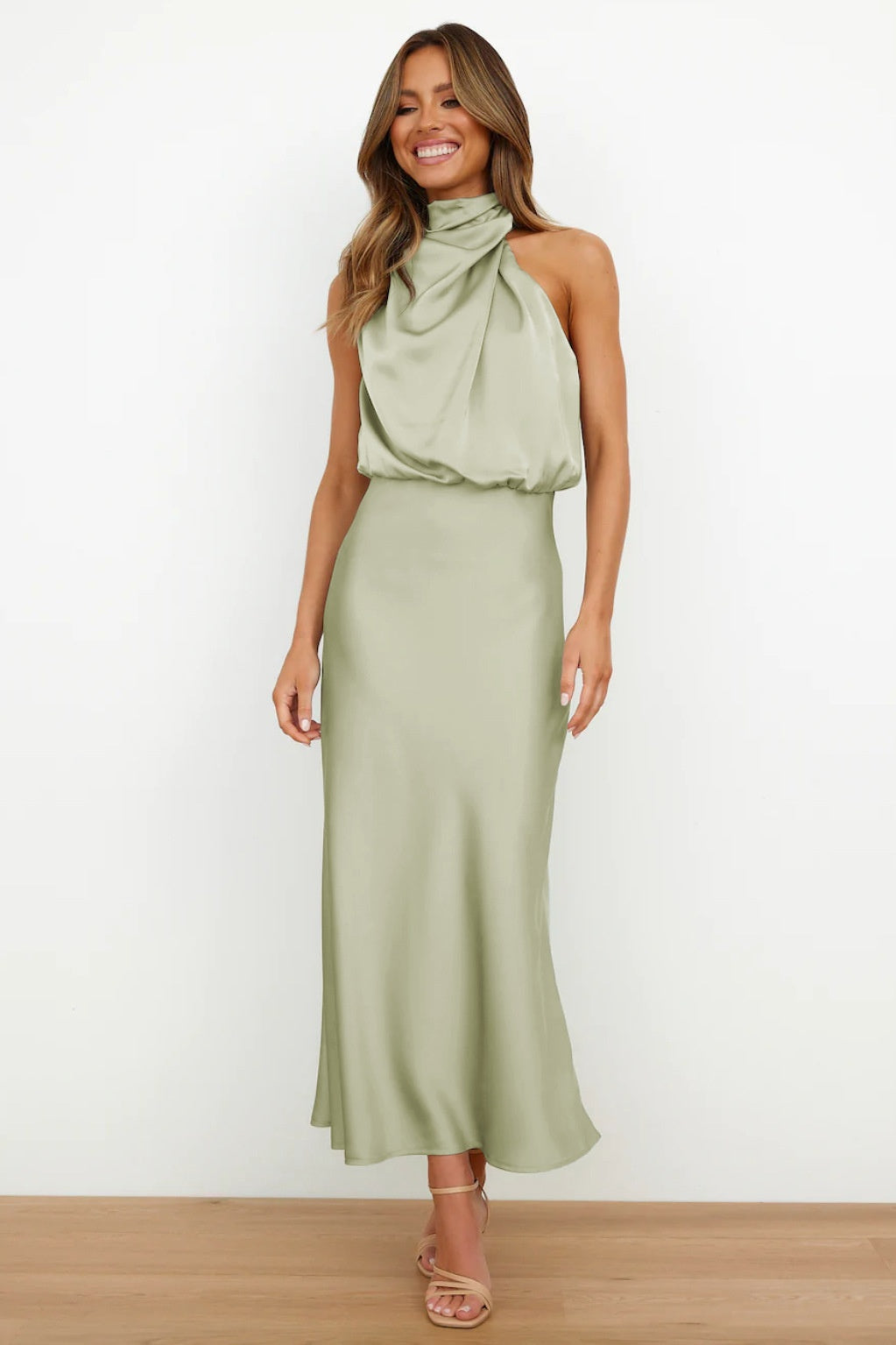 Midikleid Mit Schulterfreiem Ausschnitt