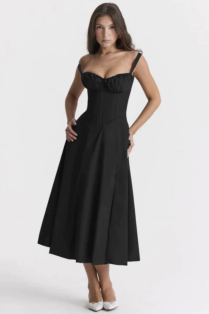 Kleid Mit Blumen-Corsagenmuster