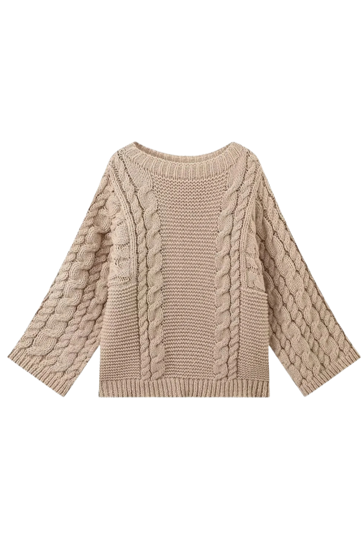 Übergroßer Strickpullover