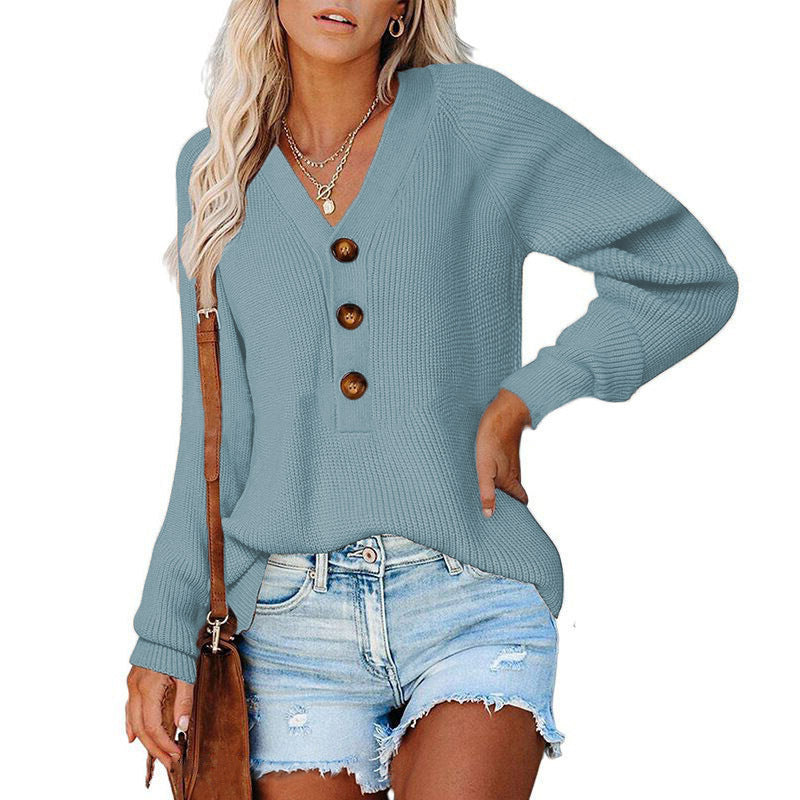 Strickpullover Mit V-Ausschnitt
