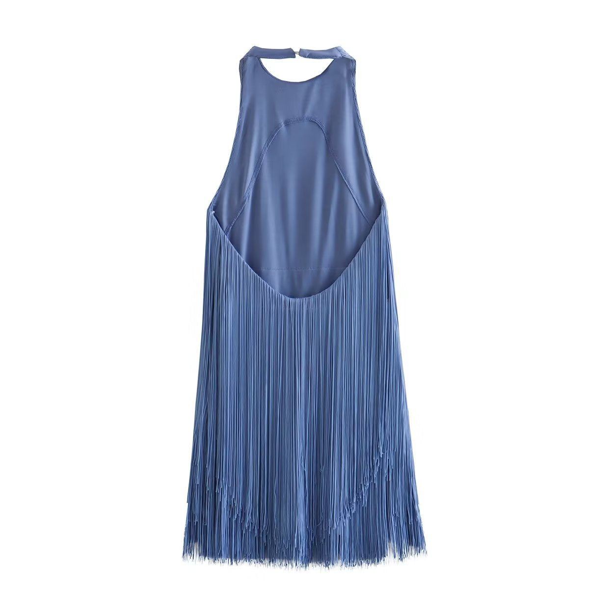 Rückenfreies Minikleid Mit Quasten