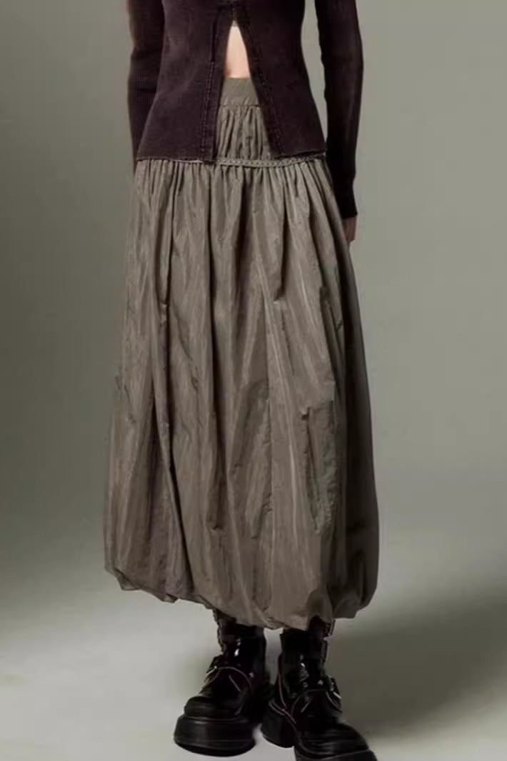 Fließender Midirock Mit Rüschen İm Vintage-Stil