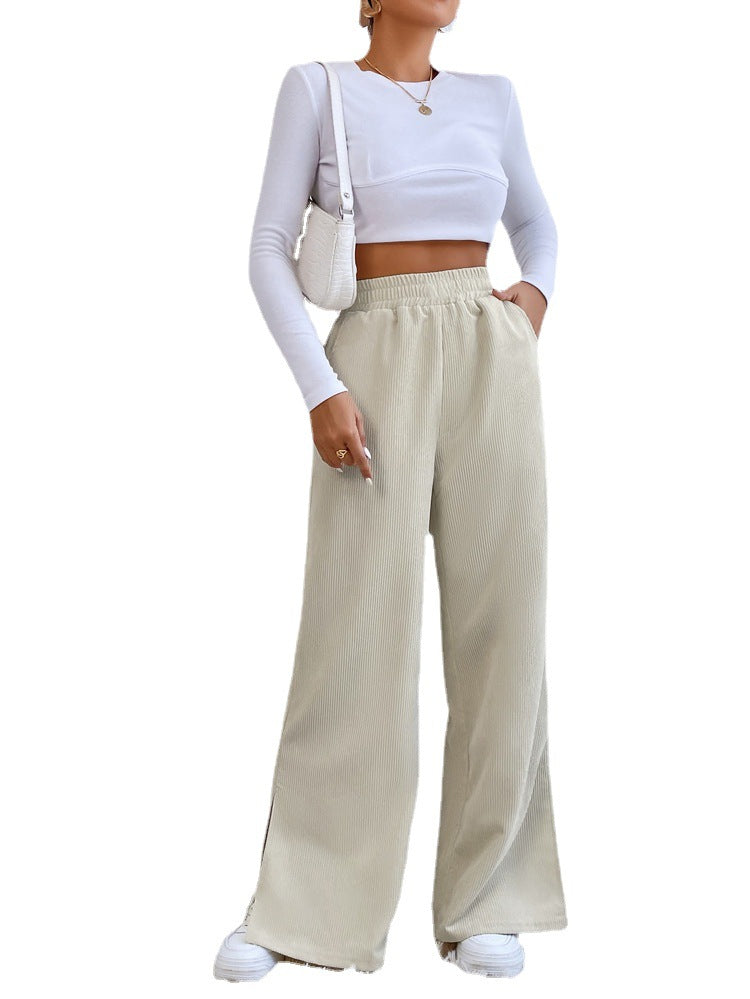 Samtnaht-Detail Mit Hoher Taille