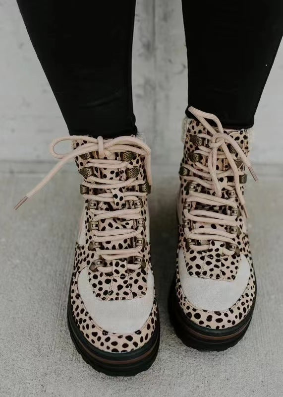 Elegante Stiefel Mit Leopardenmuster