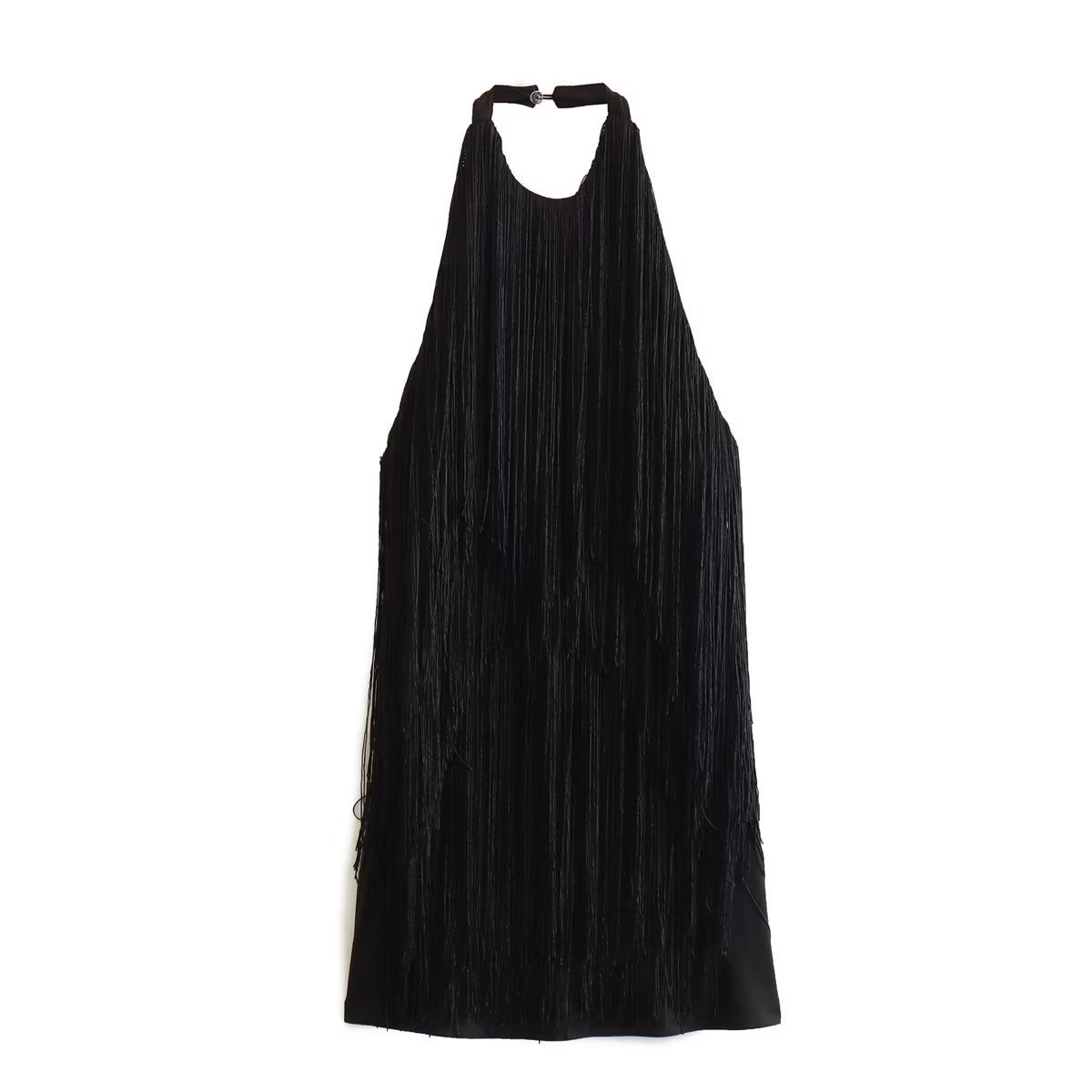 Rückenfreies Minikleid Mit Quasten