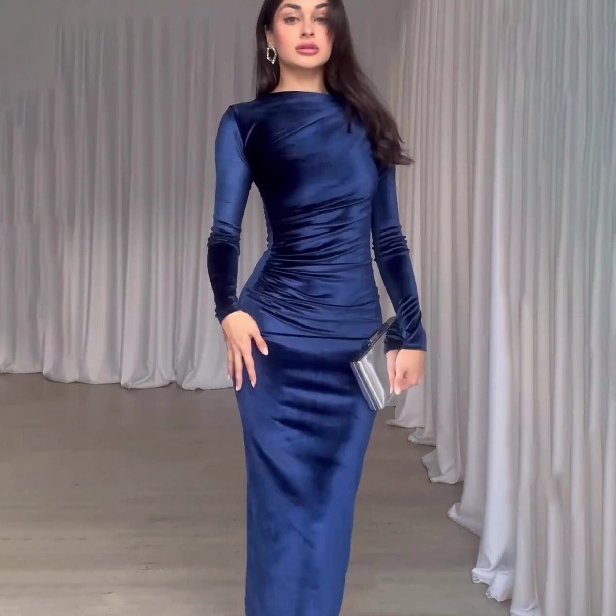 Langärmliges Maxikleid