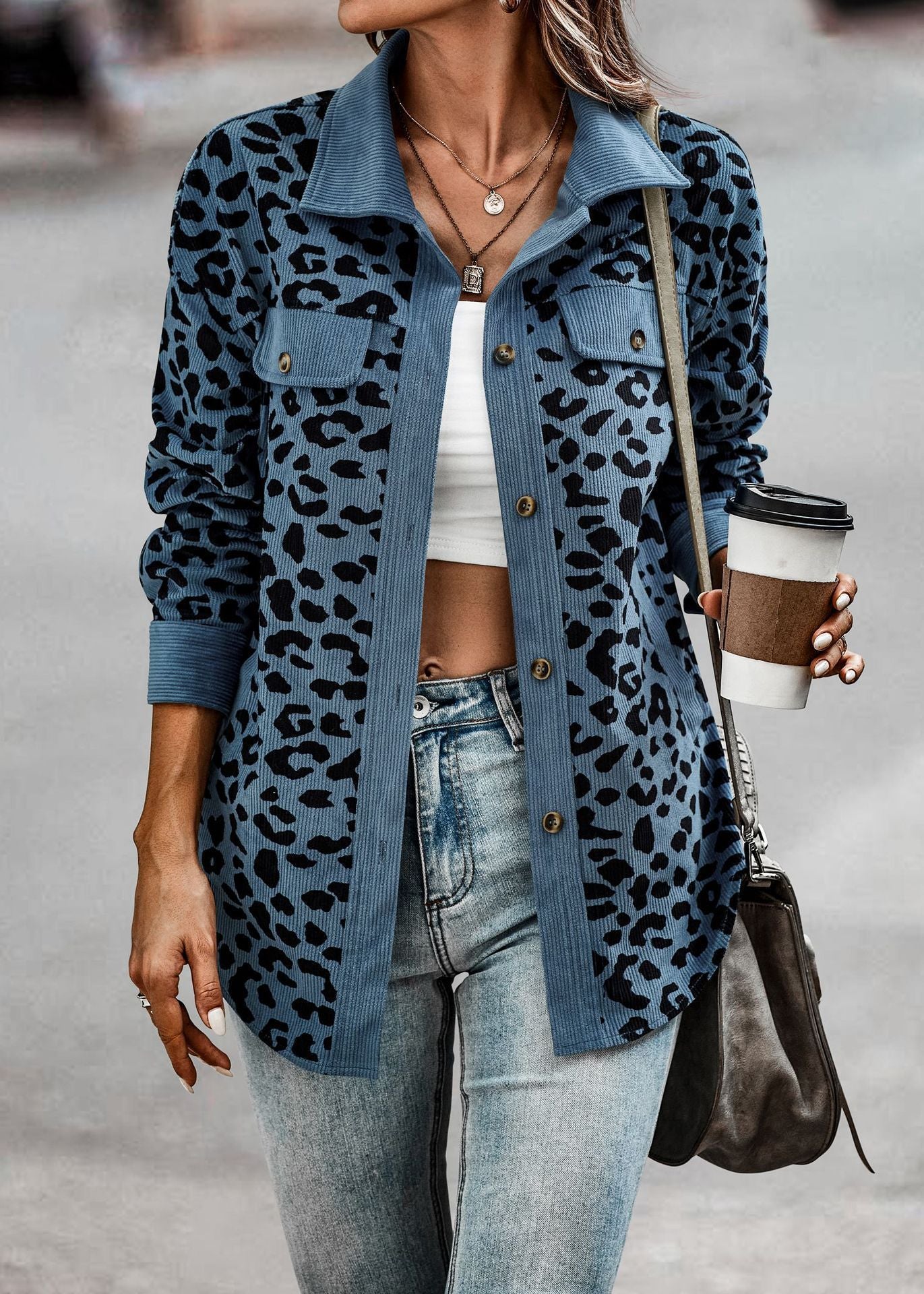 Elegante Gemusterte Jacke