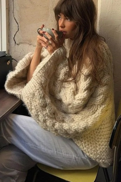 Übergroßer Strickpullover