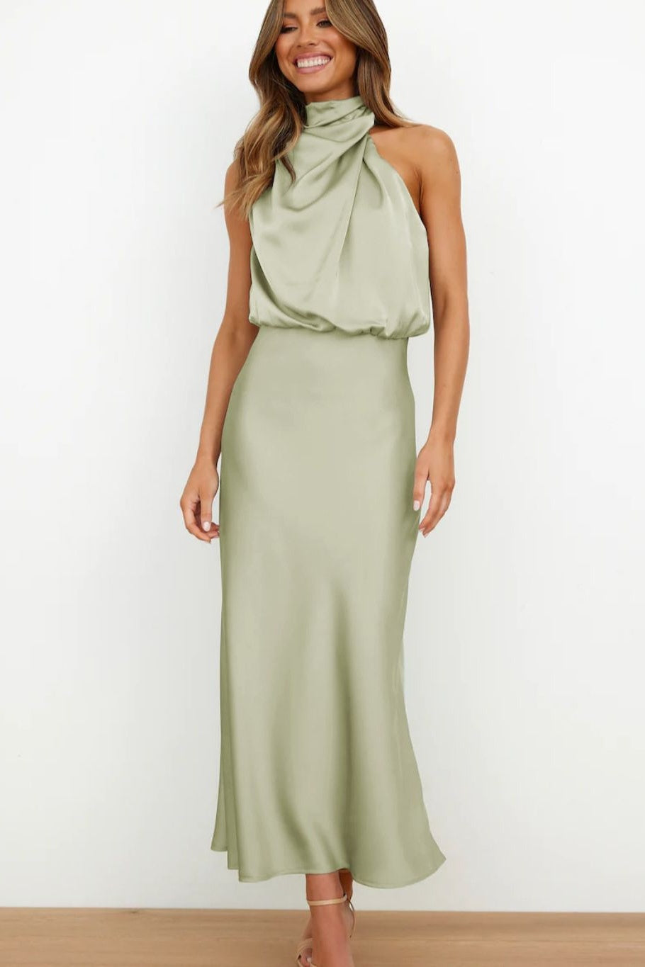 Midikleid Mit Schulterfreiem Ausschnitt