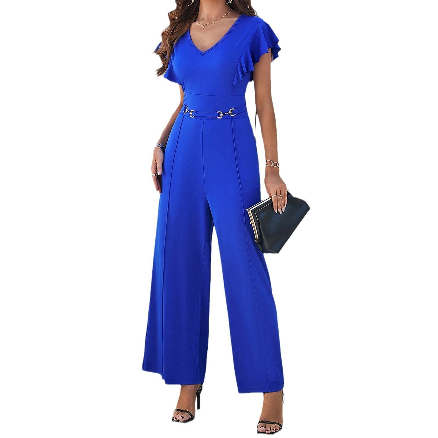 Eleganter Jumpsuit Mit Stylischem Design-Gürteldetail