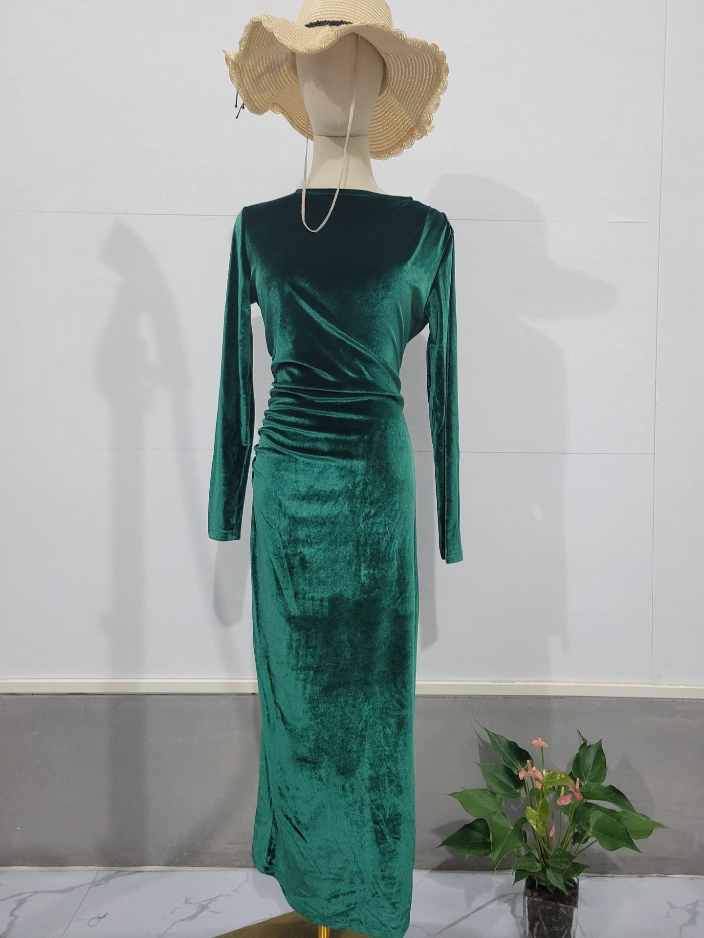 Langärmliges Maxikleid