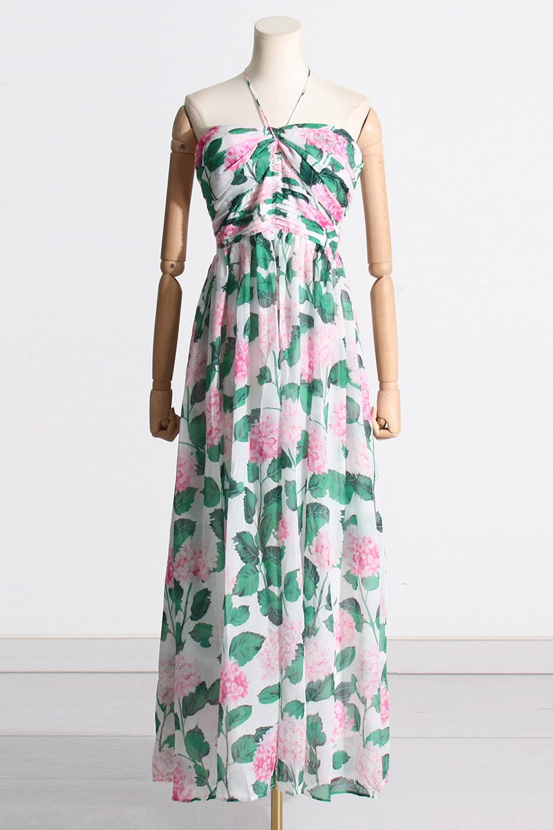 Elegantes Maxikleid Mit Tiefem Ausschnitt