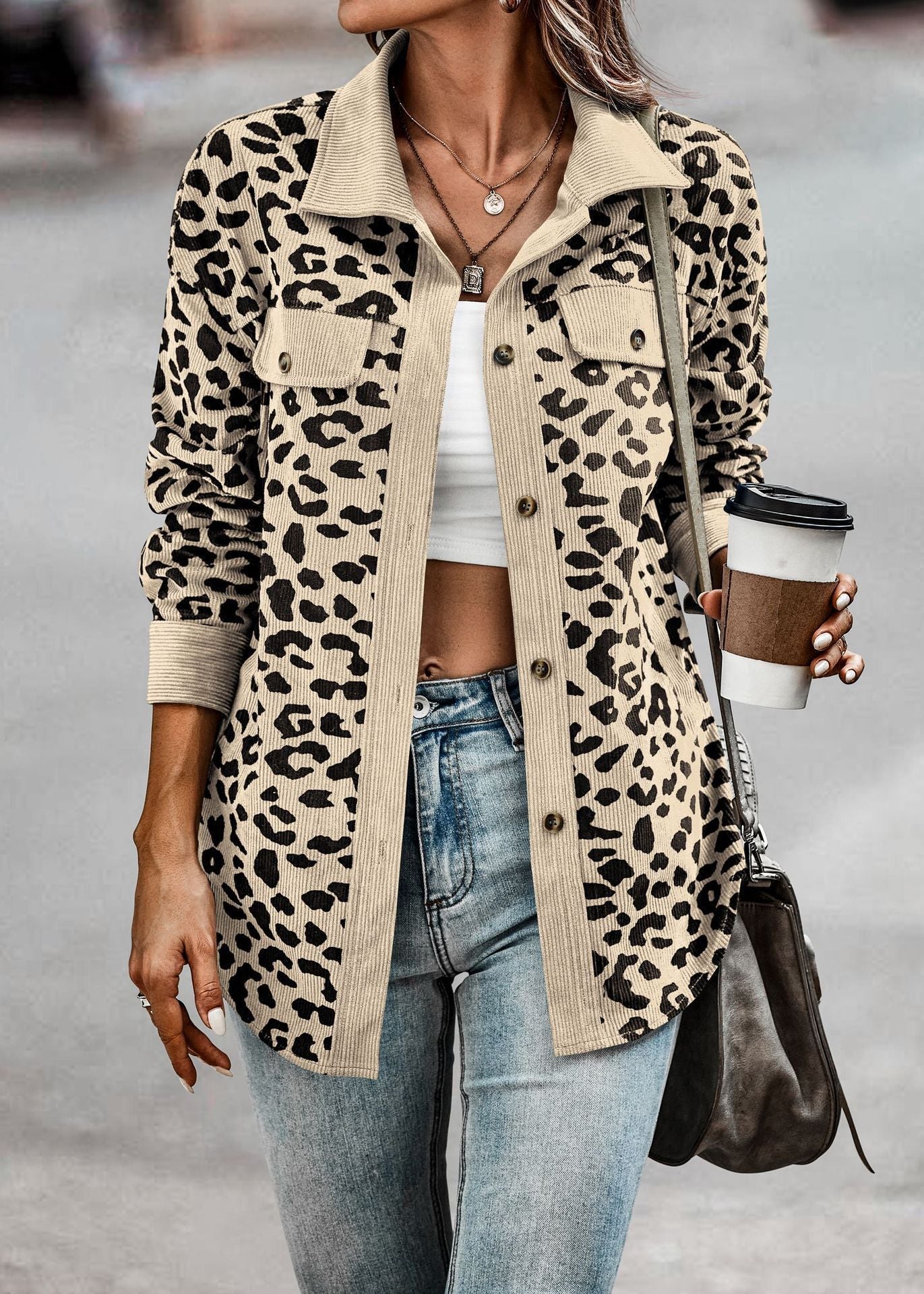 Elegante Gemusterte Jacke