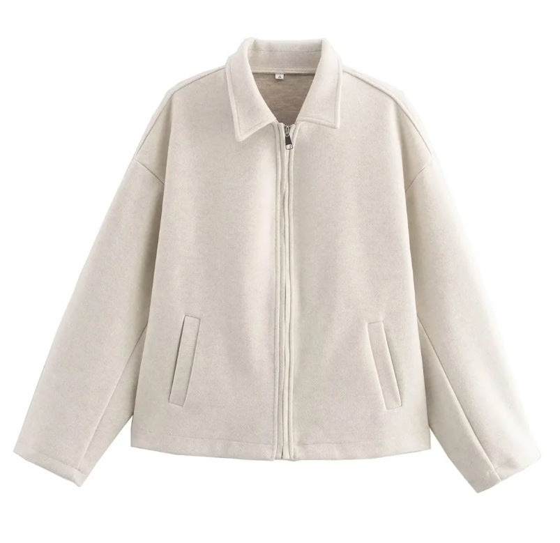Klassische Elegante Jacke Mit Reißverschluss