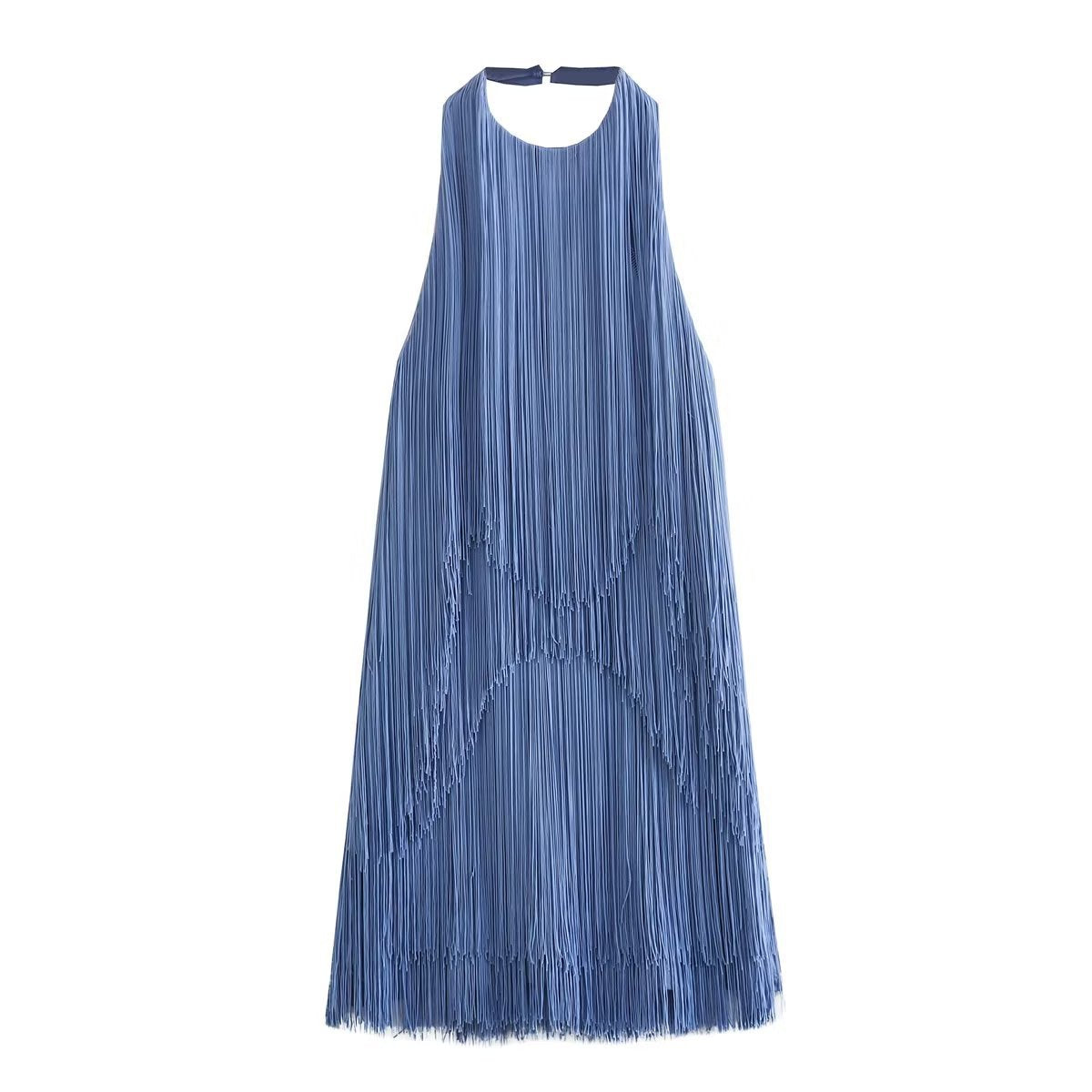 Rückenfreies Minikleid Mit Quasten