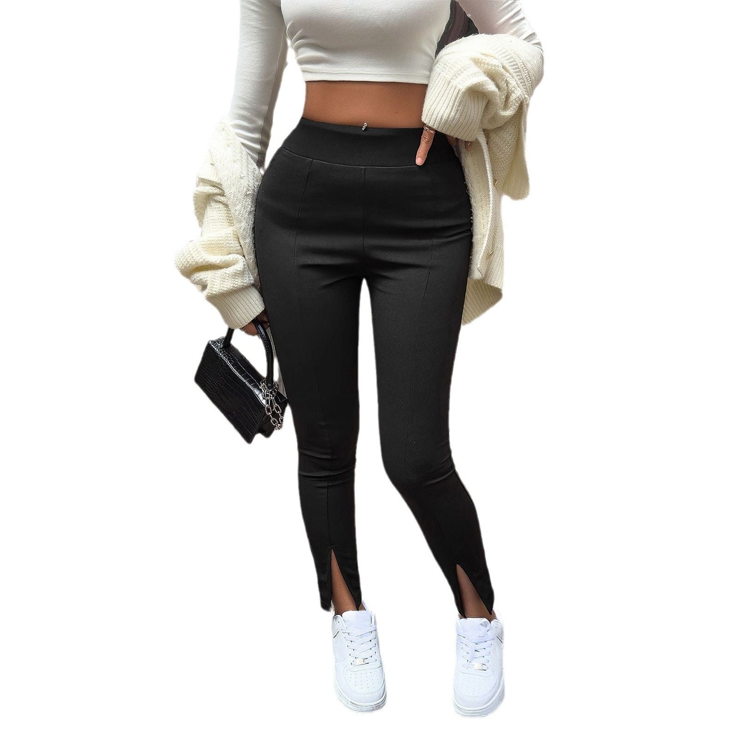Stilvolle Und Elegante Einfarbige Hose