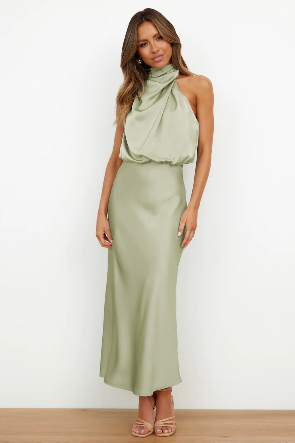 Midikleid Mit Schulterfreiem Ausschnitt