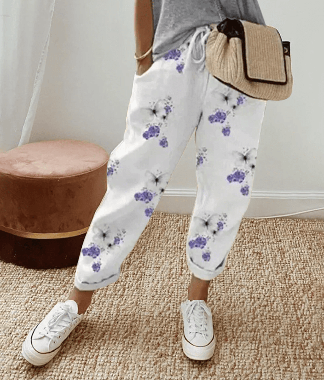 Stilvolle Hose Mit Baumwolldetails