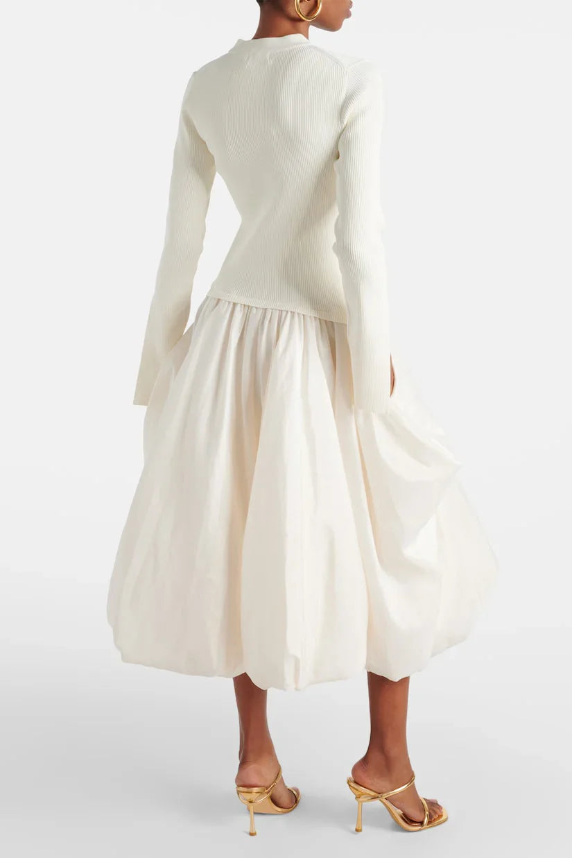 Midikleid Mit Ballonrock