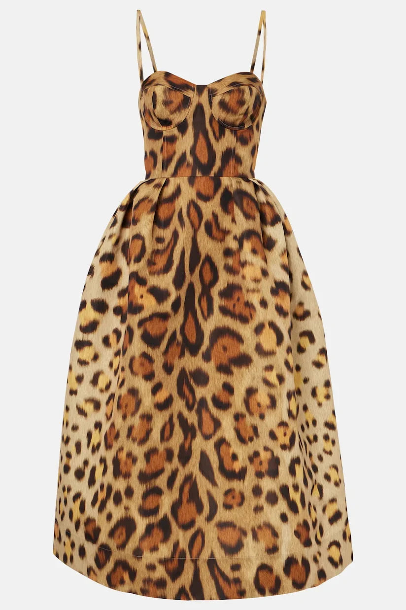 Figurbetontes Kleid Mit Leopardenmuster