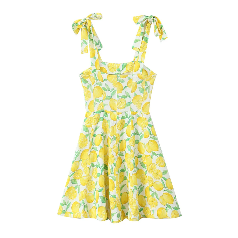 Slim Cut - Zitronengemustert - Sommerkleid