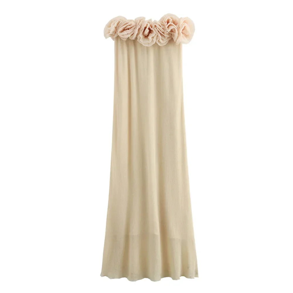 Elegantes Schulterfreies Maxikleid