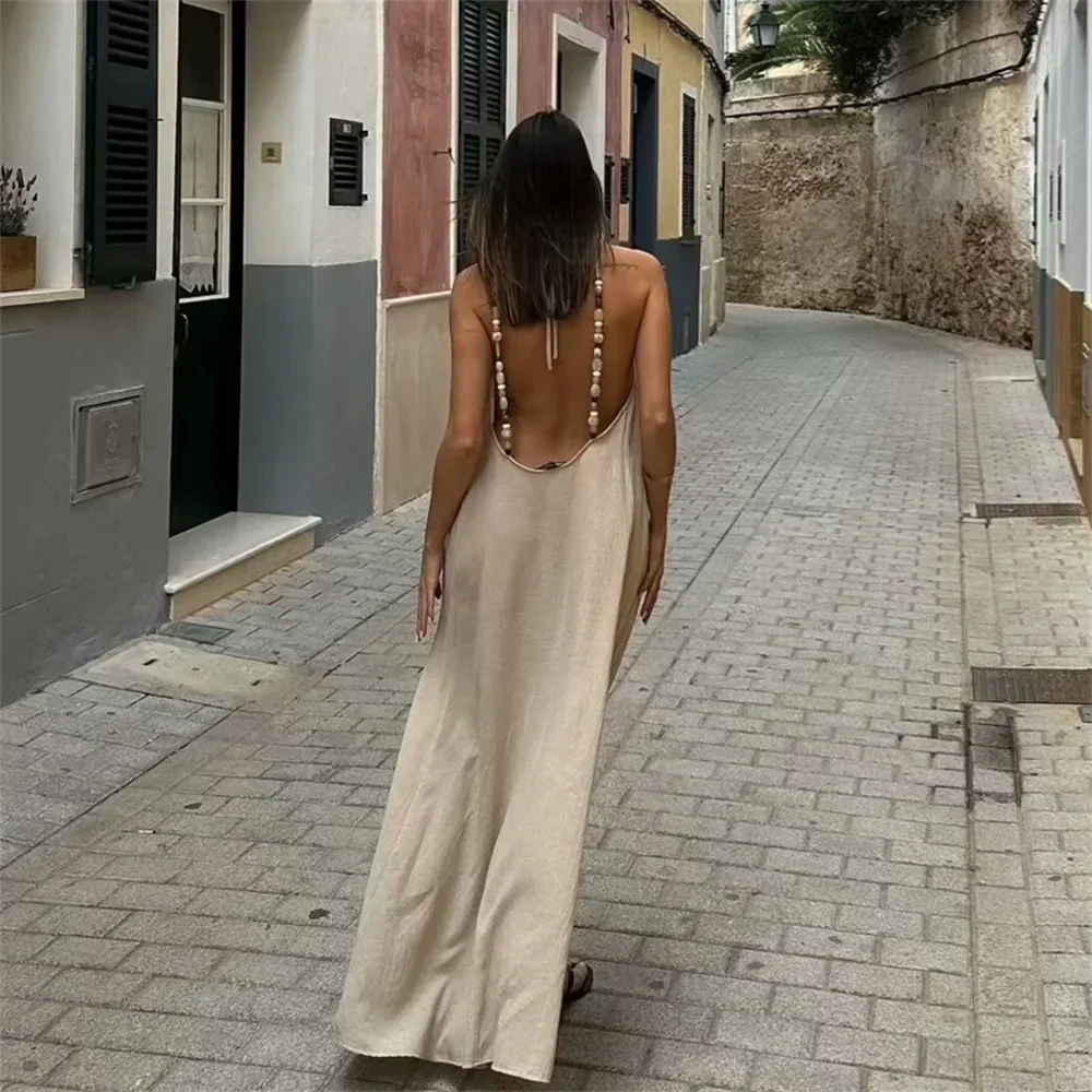 Rückenfreies Maxikleid