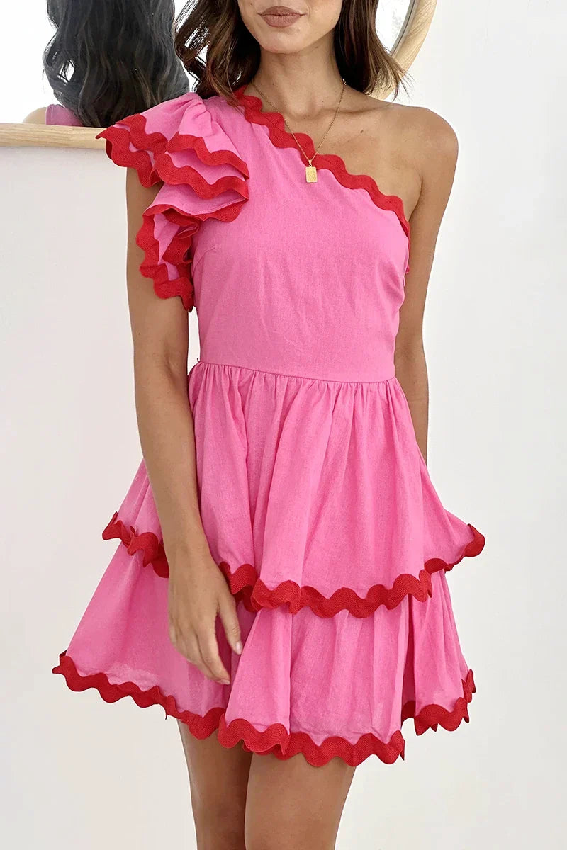 Minikleid Mit One-Shoulder-Design