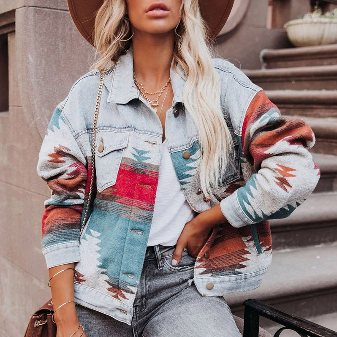 Retro Damen Jeansjacke