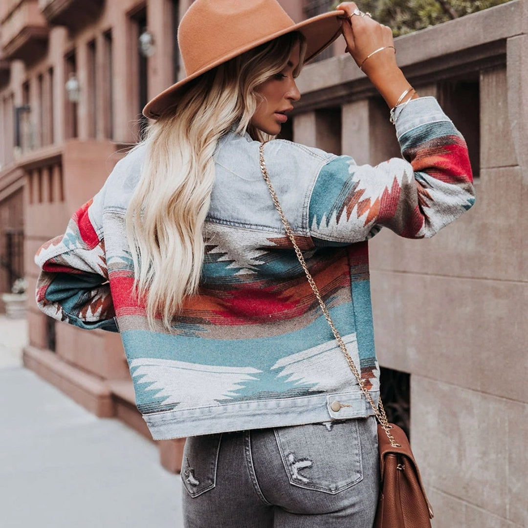 Retro Damen Jeansjacke