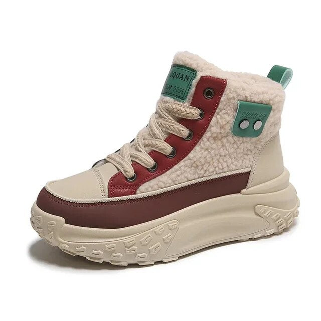 Damen-Schneestiefel Mit Dicker Und Warmer Sohle