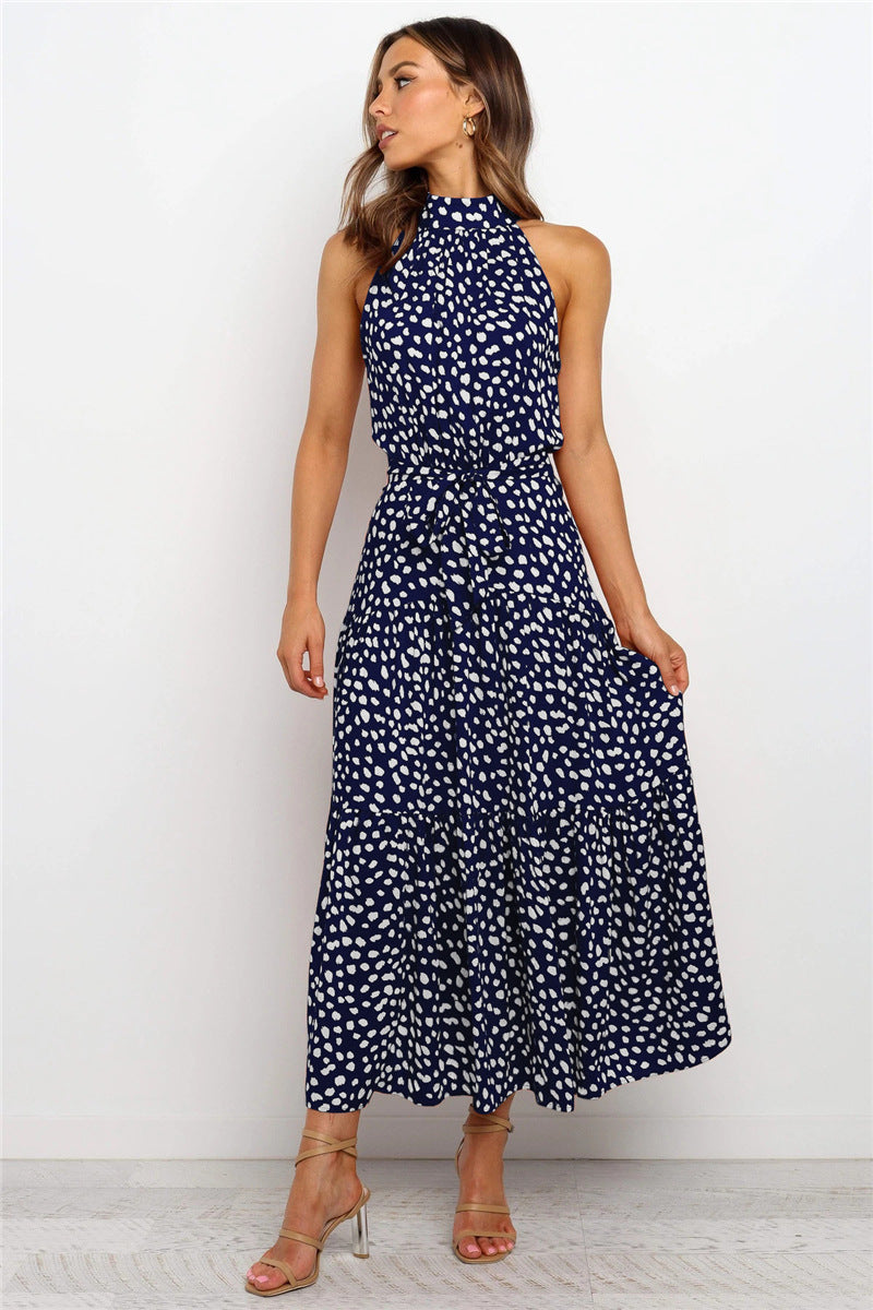 Maxi-Sommerkleid Mit Punktemuster