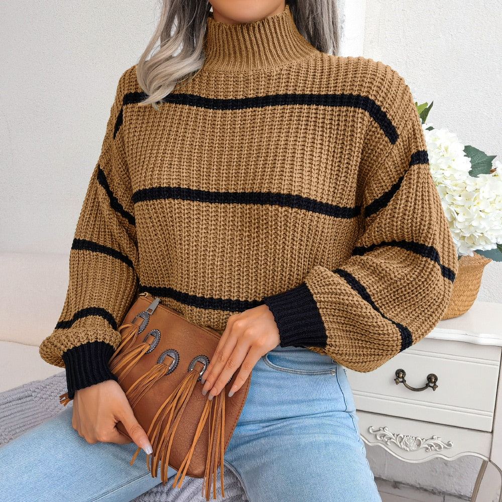 Stylischer Pullover Mit Streifendetail