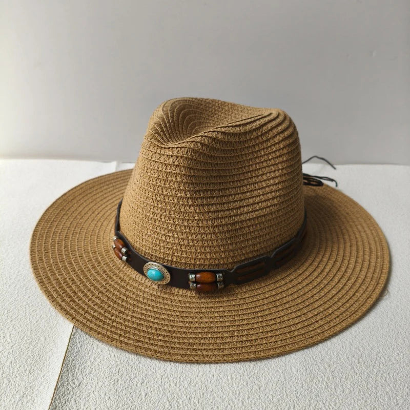 Retro Sommer Strand Stroh Cowboyhut