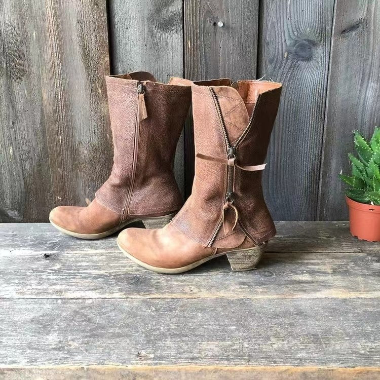 Elegante Stiefel İm Kunstleder-Design