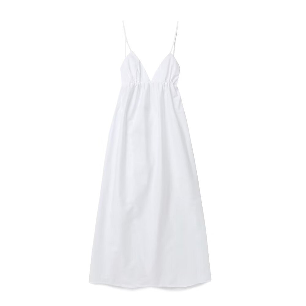 Elegantes Midikleid Mit Tiefem Rücken